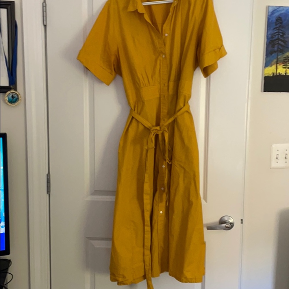 J Crew shirt dress with belt size 20